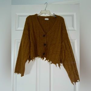 Large oversized distressed Altar’d State Sweater